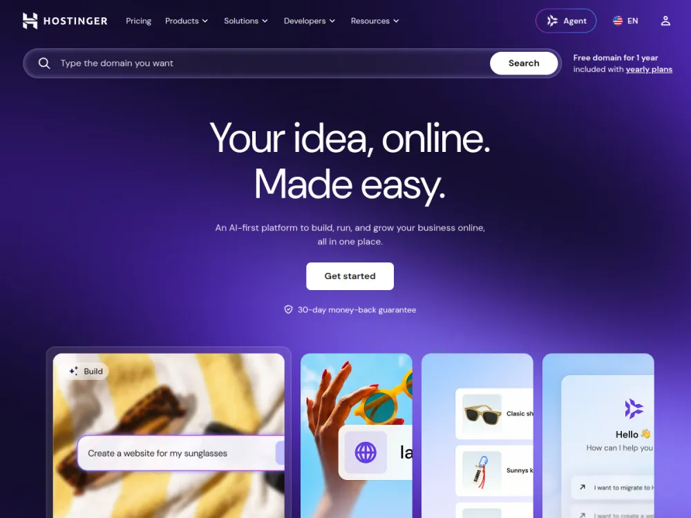 Hostinger homepage
