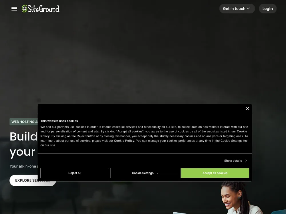 SiteGround homepage