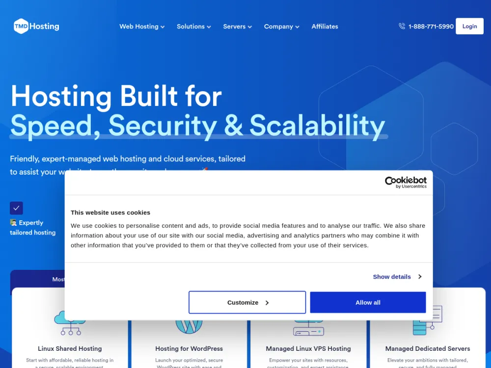 TMDHosting homepage