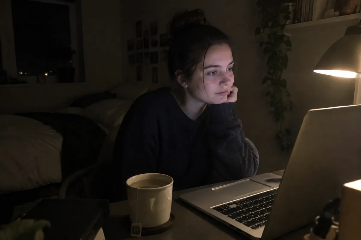 a phone on a pillow showing a stream of notifications next to a laptop with an error page on screen